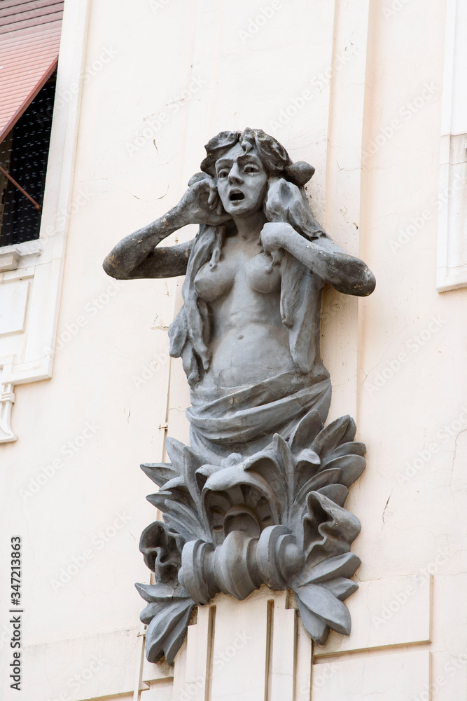 Obraz premium Detail on a facade of Split, port city on the Dalmatian coast, on the Adriatic Sea, Croatia, Europe.
