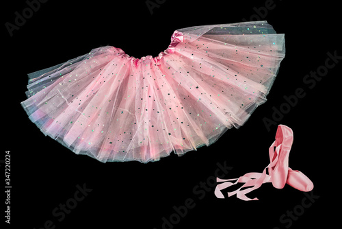 tutu and ballet slippers roses