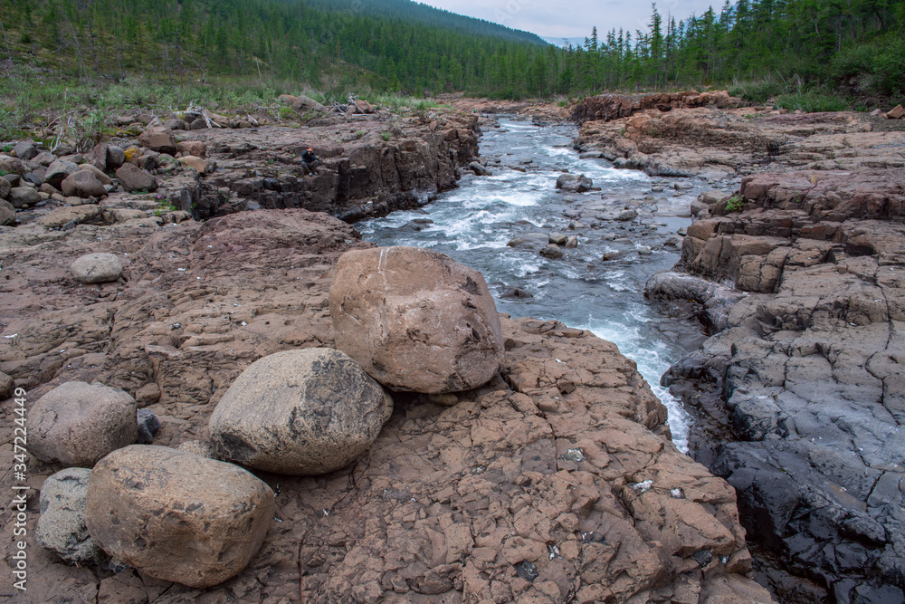 Travel to the Putorana plateau in Siberia in Russia in the summer Travel to the Putorana plateau in Siberia in Russia in the summer