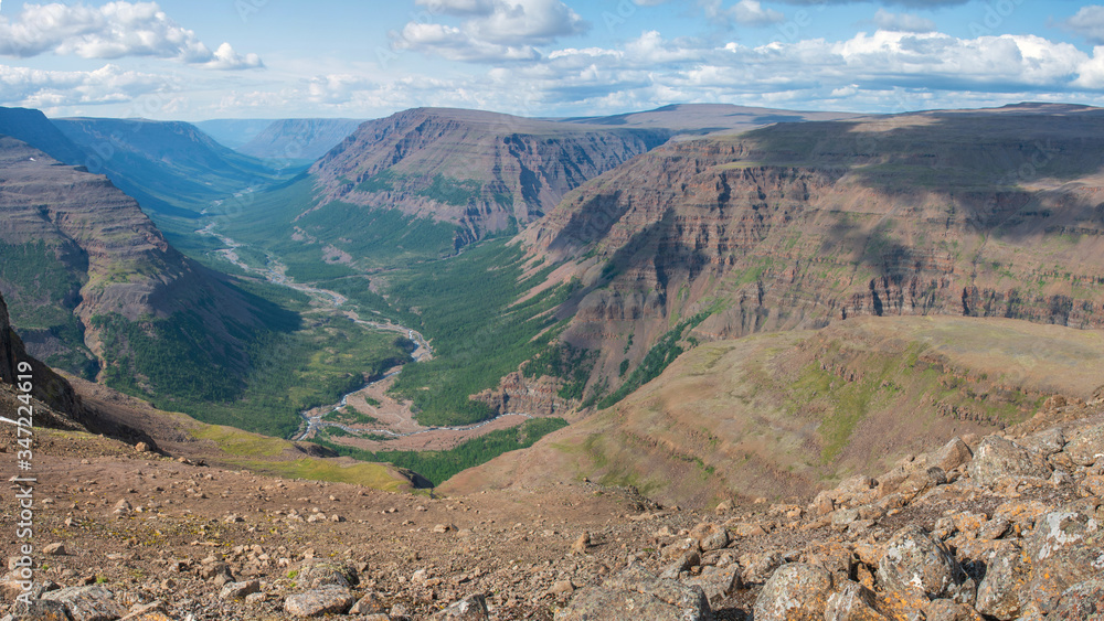 Travel to the Putorana plateau in Siberia in Russia in the summer Travel to the Putorana plateau in Siberia in Russia in the summer