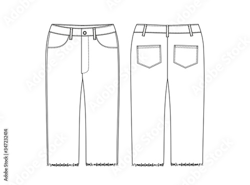 Short Pants, Flat Sketch Template, vector, apparel template.