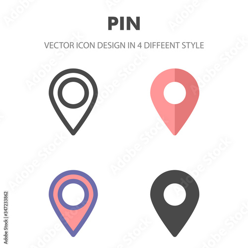 pin icon. for your web site design, logo, app, UI. Vector graphics illustration and editable stroke. EPS 10.
