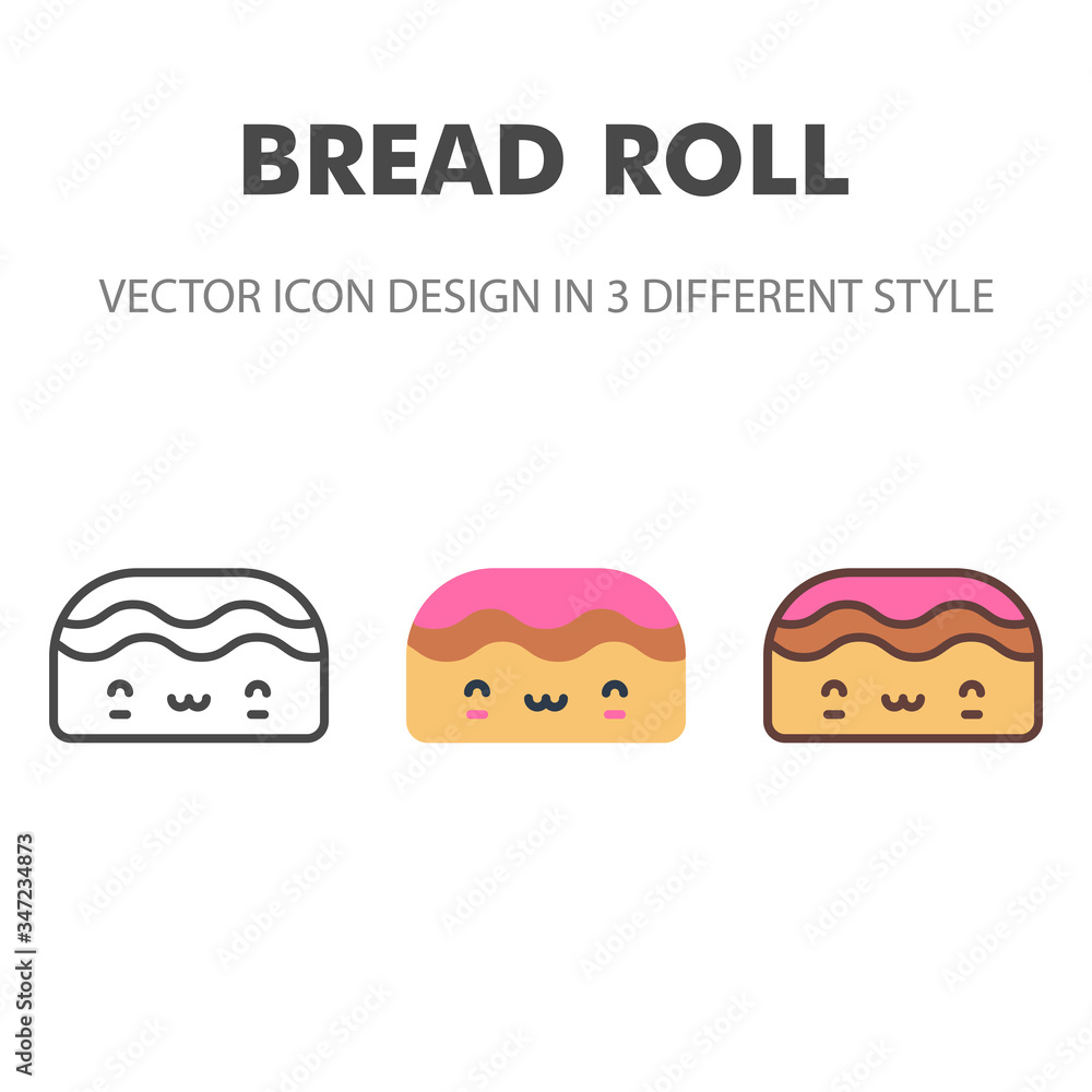 bread roll icon. Kawai and cute food illustration. for your web site design, logo, app, UI. Vector graphics illustration and editable stroke. EPS 10. bread roll icon. Kawai and cute food illustration. for your web site design, logo, app, UI. Vector graphics illustration and editable stroke. EPS 10.