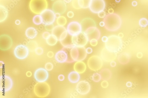 Golden bokeh background. Glowing lights with sparkles. Holiday decorative effect.
