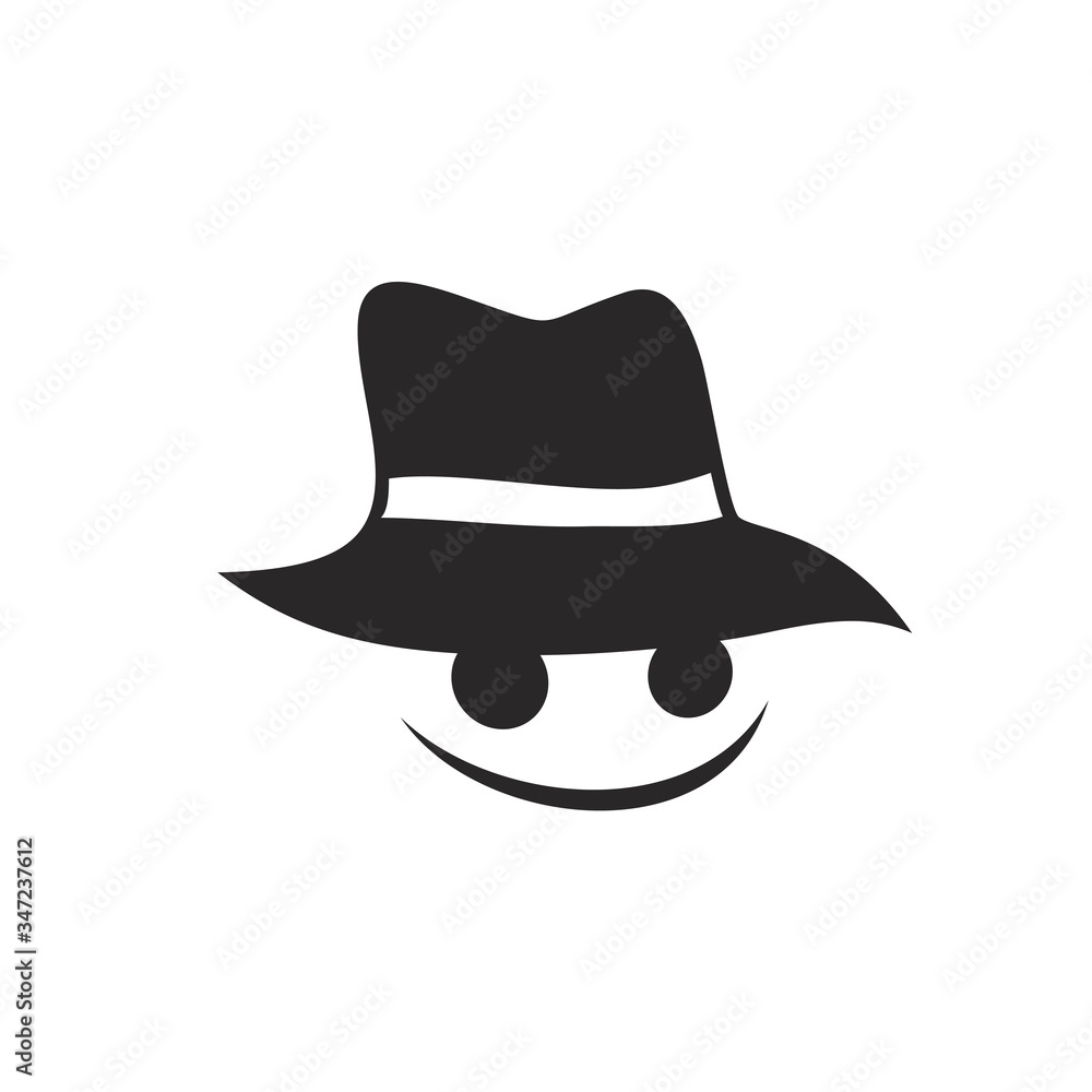 Design of man with hat icon Design of man with hat icon