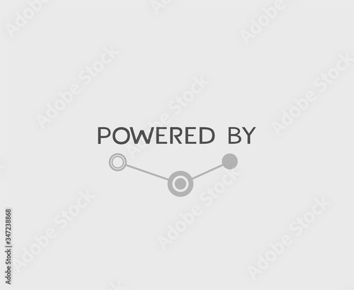 Design of powered by message