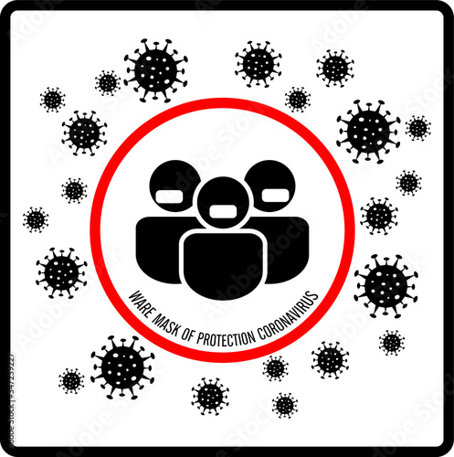 ware mask for protection coronavirus .
