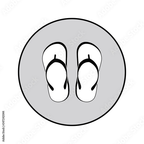 slippers logo vector design template