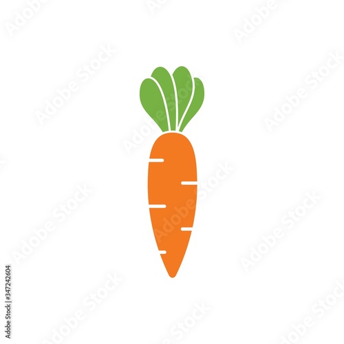 Concept Of Carrot Vegetable Icon. Flat Illustration of Carrot Isolated on White Background. Fresh and Healthy Vegetable Carrot Symbol.