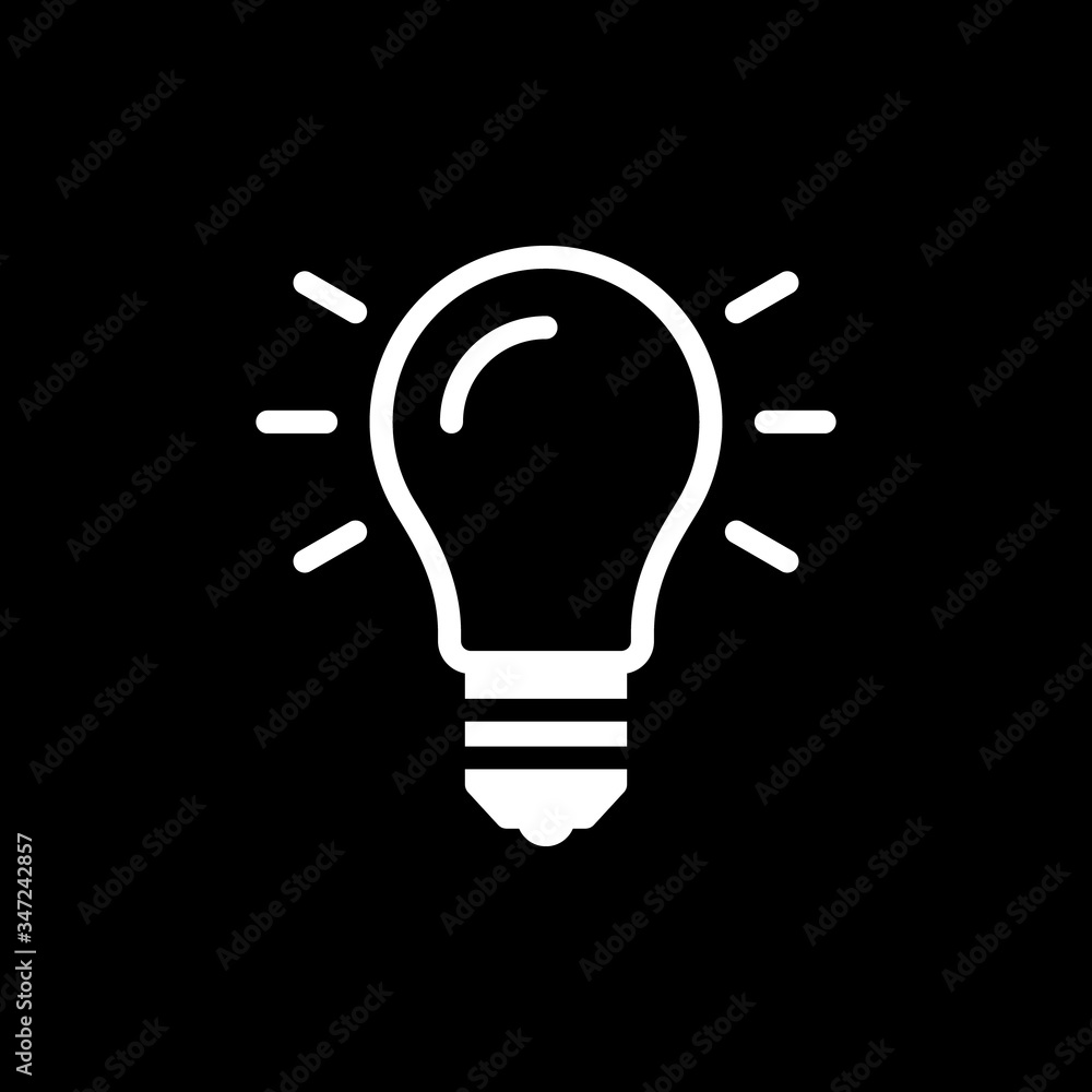 Light bulb and idea concept icon Light bulb and idea concept icon
