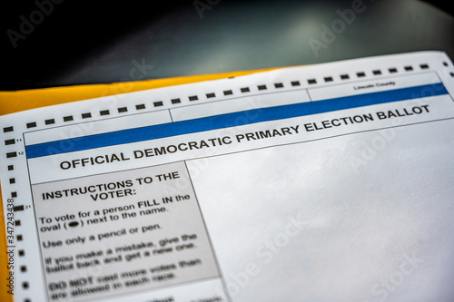 Canvas Print Official democratic primary election ballot form