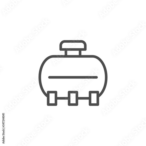 Polyethylene septic tank line outline icon