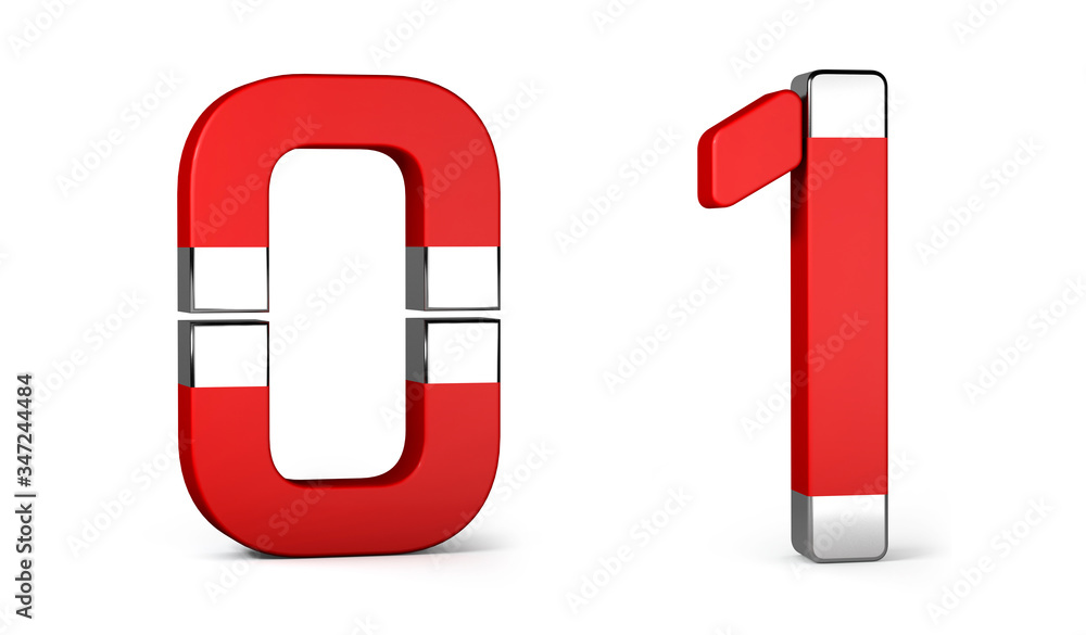 Obraz premium Magnetic alphabet word on white background illustration 3D rendering, Magnet alphabet, Magnet font