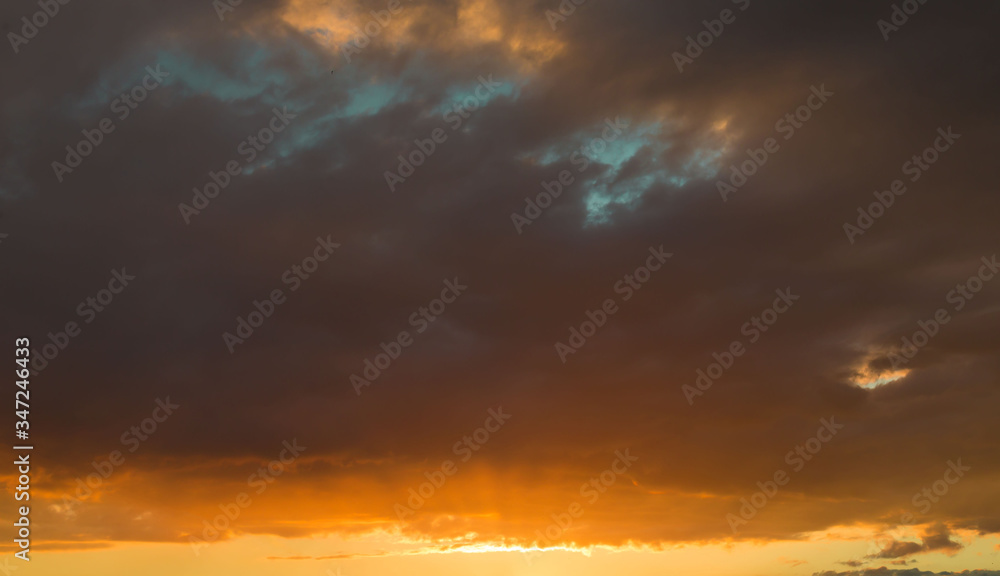 Sky. Sunset red dramatic Sky. Sunset red dramatic