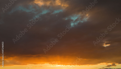 Sky. Sunset red dramatic © erainbow
