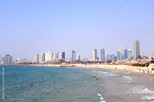 Tel Aviv seaside with beach © katiechu