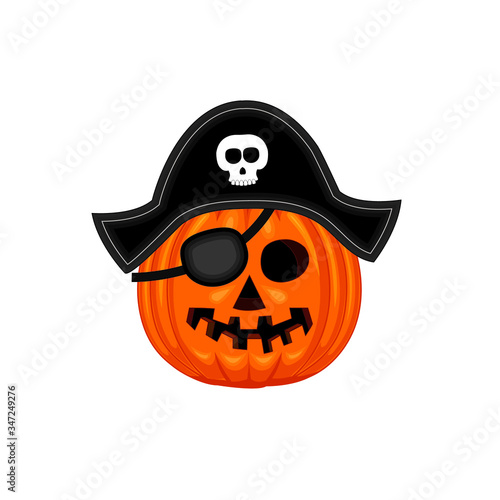 Wallpaper Mural Vector illustration of a Halloween pumpkin pirate character Torontodigital.ca