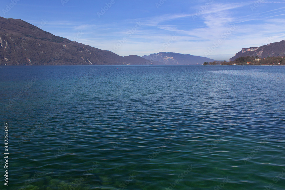 panoramic view of the water surface lake and mountains landscape summer sports hiking camping travel concept panoramic view of the water surface lake and mountains landscape summer sports hiking camping travel concept