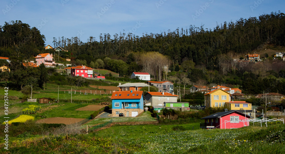 Colorful houses at the mountain Colorful houses at the mountain