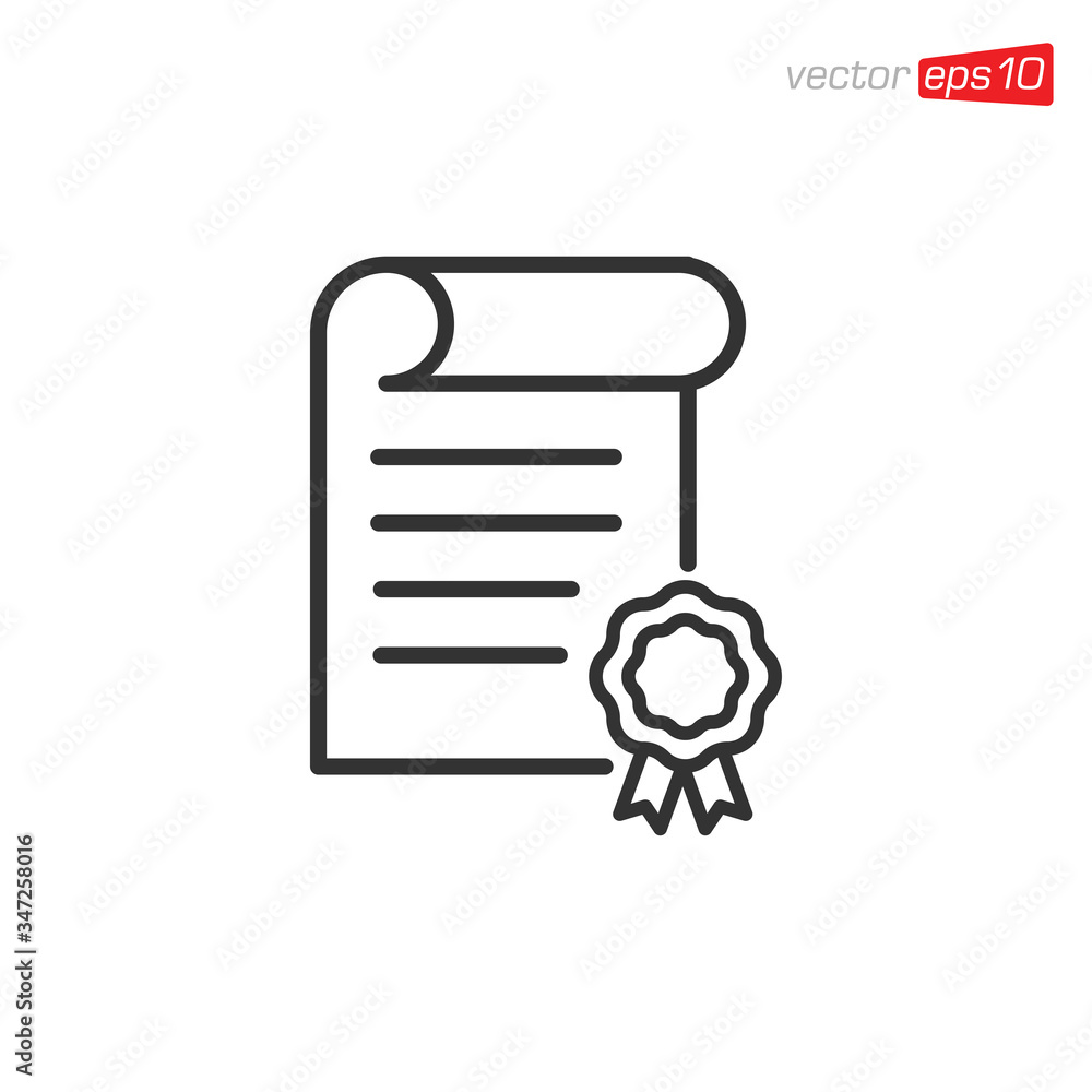 Certificate Icon Design Vector Illustration Certificate Icon Design Vector Illustration
