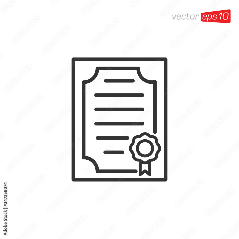Certificate Icon Design Vector Illustration Certificate Icon Design Vector Illustration