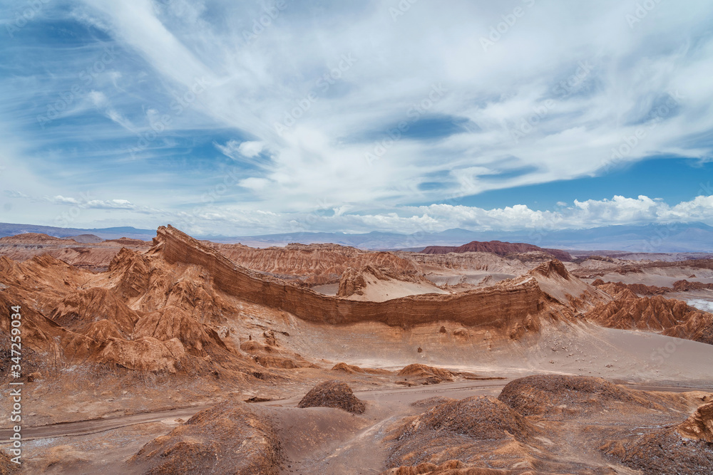 Fototapeta premium Valley of the Moon (Spanish: Valle de la Luna ) in the Atacama Desert, northern Chile, South America.