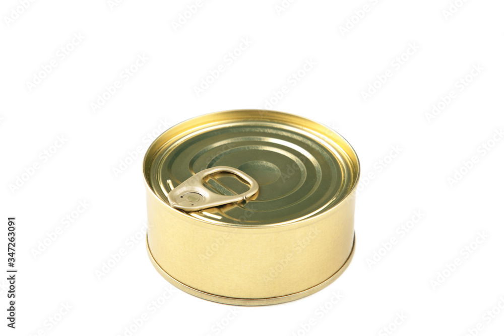 Closed Tin can on isolated white background. Closed Tin can on isolated white background.