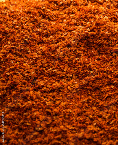 Raw Organic Red Saffron Spice in a Bowl.Luxurious flavour and expensive spices Grand Bazaar