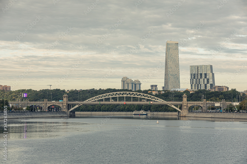 Railway bridge above the Moscow river