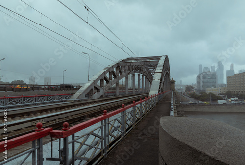 railway bridge in the moscow