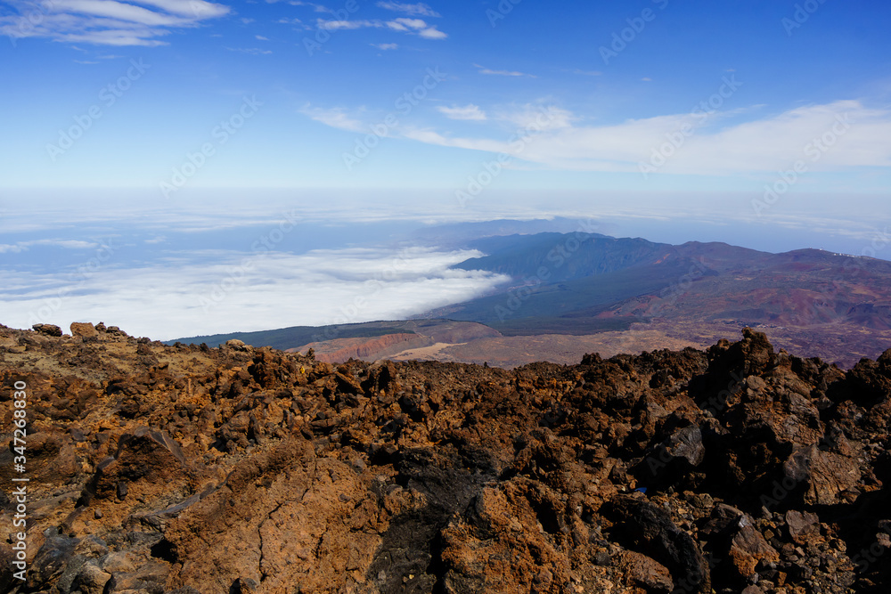 Obraz premium Beautyful mount Teide volcano, volcanic landscape, Tenerife, Canary Islands