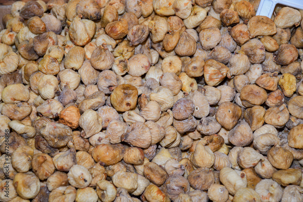 Counter with various dried fruits on the Grand Bazaar in Istanbul, Turkey Counter with various dried fruits on the Grand Bazaar in Istanbul, Turkey