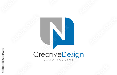 Letter N logo design template. Simple and clean flat design of letter N logo vector template.