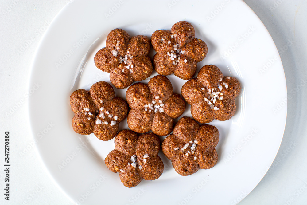 Chocolate cookies made with cacao and hazelnut Chocolate cookies made with cacao and hazelnut