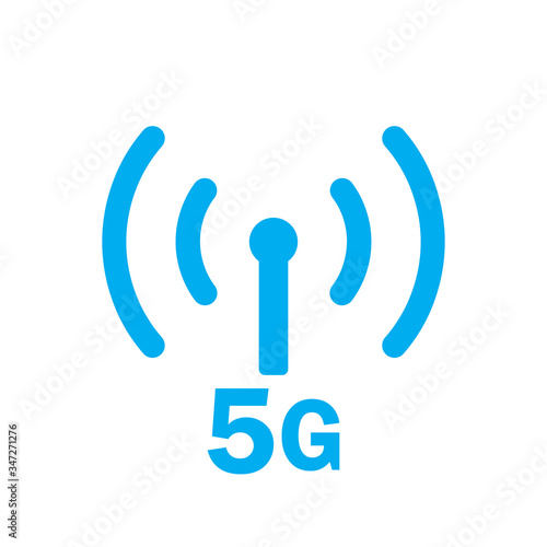 Vector symbol or icon 5G Internet Network Connection. 5th Generation Wireless Internet Network Connection