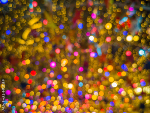 Colorful abstract bokeh lights background.Multi color bokeh background.