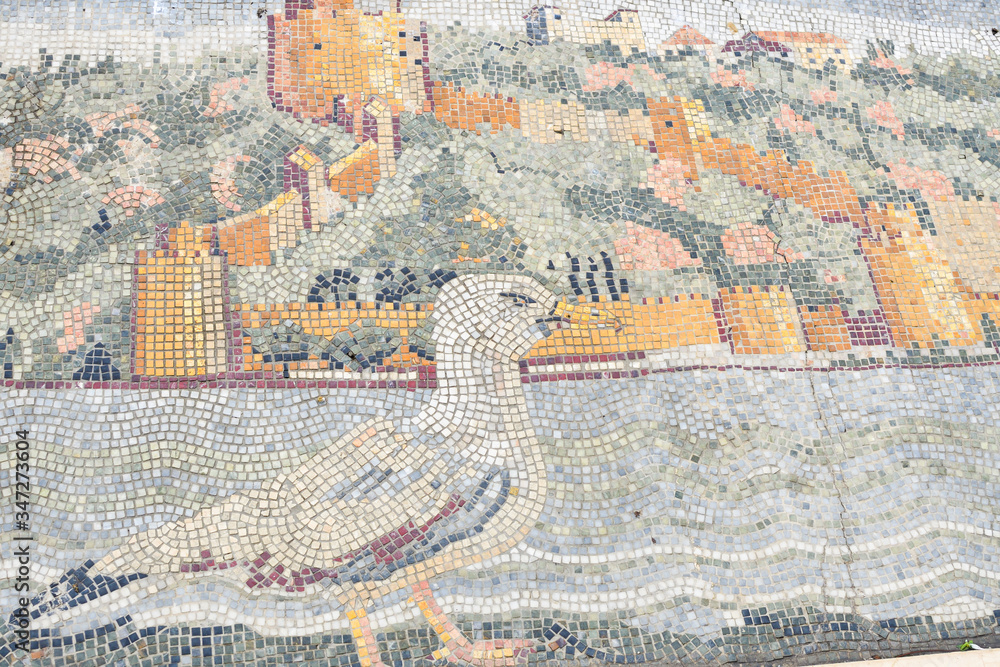 Obraz premium Turkish colorful pattern mosaic, mosque graphic seamless pattern