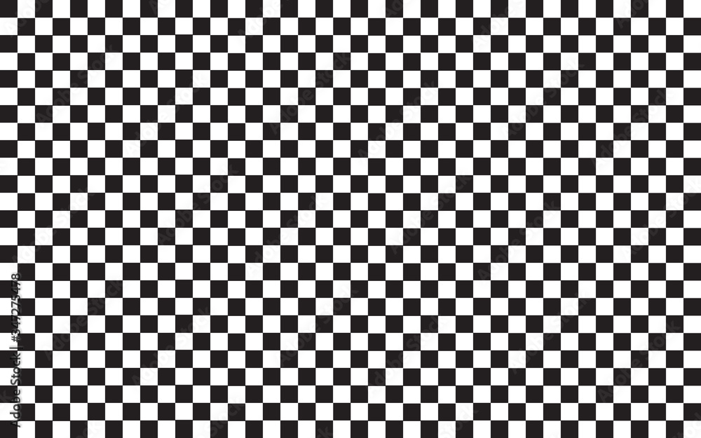 Seamless black and white checkered pattern background. Vector illustration  of black and white squares. Checkerboard graphic. Wallpaper consist of  repeatable texture. Racing finish flag concept. Stock Vector | Adobe Stock