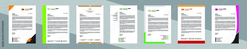 Letterhead Design Template Set Letterhead Design Template Set