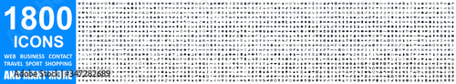 Big mega collection set of 1800 icons: business, shopping, sport, travel, house décor, clothes, device, technology, medical, ecology, food & drink and many more for any cases of life using – vector