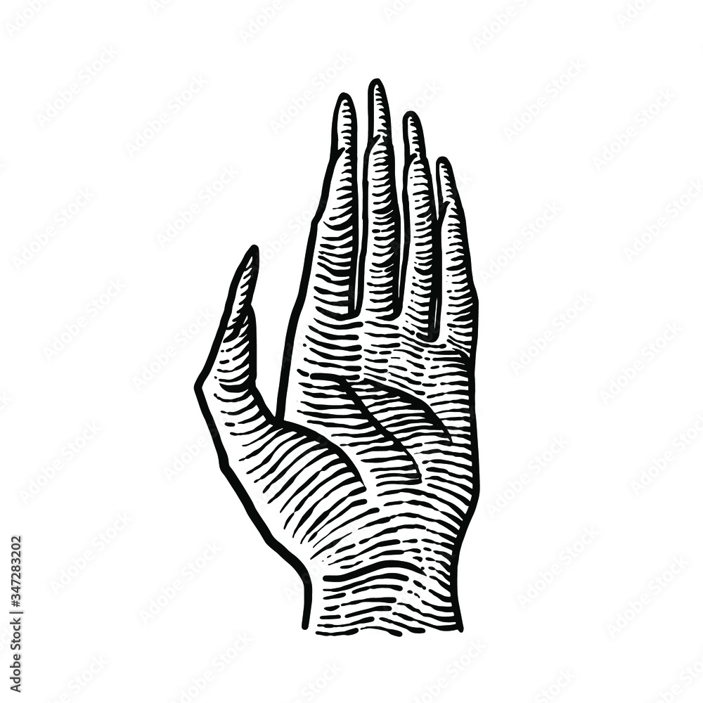 Symbol Hand Gesture engraving design Symbol Hand Gesture engraving design