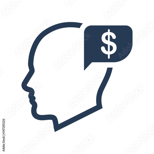 Money thinking icon