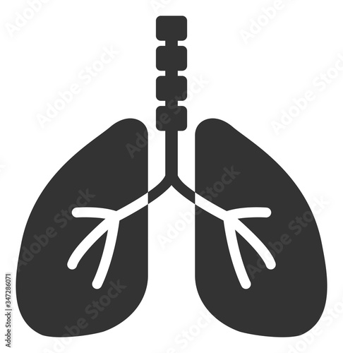 Vector breathe system flat icon. Vector pictogram style is a flat symbol breathe system icon on a white background.
