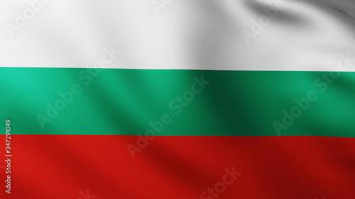 Free Download Large Flag of Bulgaria fullscreen background in the wind - GFXLoad