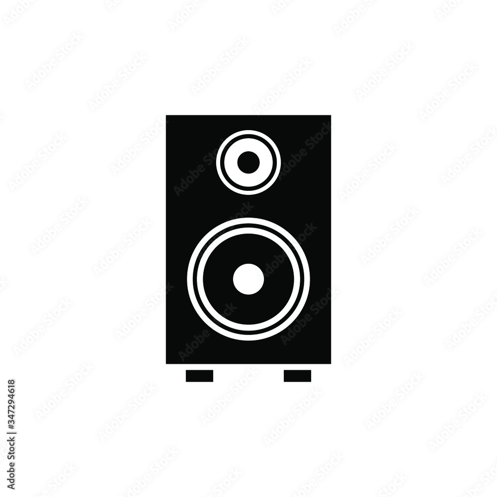 Speaker Icon vector templates in black flat design on white background for your website and other Speaker Icon vector templates in black flat design on white background for your website and other