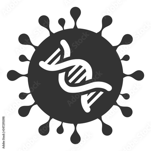 Vector coronavirus genome flat icon. Vector pictograph style is a flat symbol coronavirus genome icon on a white background.