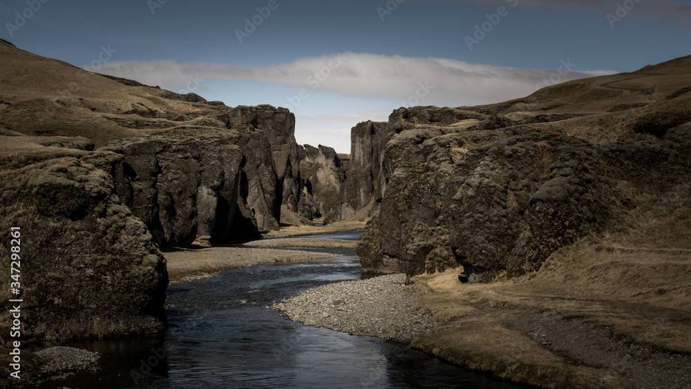 The dramatic Fjaðrárgljúfur canyon in South Iceland. A truly unique canyon.