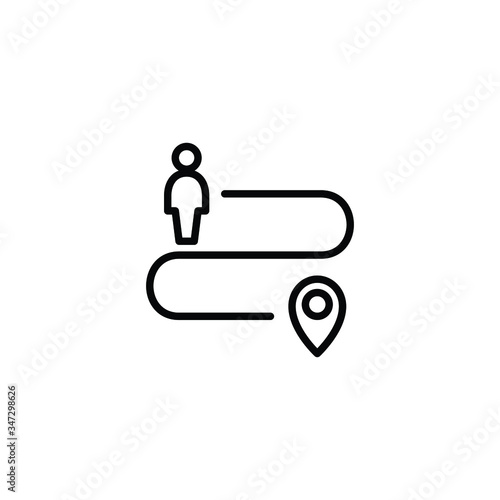 pin icon location flat vector logo design trendy illustration signage symbol graphic simple