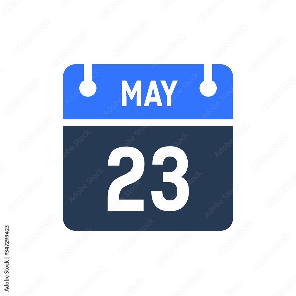 Calendar Date Icon - May 23 Vector Graphic Calendar Date Icon - May 23 Vector Graphic