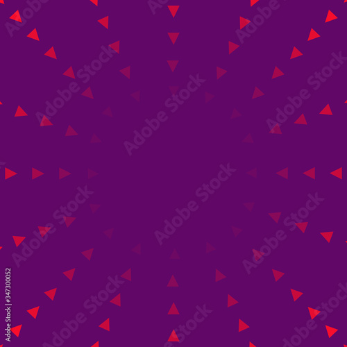 Yellow triangle arrows show the circle center to increase focus of the content/title. It could be used as cover page, business card, logo, billboard, poster, wallpaper, background, etc. Vector drawn.